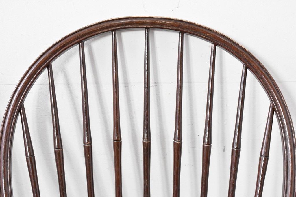 中古　松本民芸家具　竹節を思わせる挽物の造形が特徴的なループバックチェア(I)2脚セット　定価(2脚合計)約32万円　(R-085985)