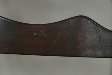 中古　松本民芸家具　ラッシ座面　波打つ背板が特徴の#22型ラダーバックチェア4脚セット　定価(4脚合計)約64万円　(R-085986)