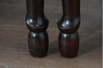 中古　松本民芸家具　ラッシ座面　波打つ背板が特徴の#22型ラダーバックチェア4脚セット　定価(4脚合計)約64万円　(R-085986)