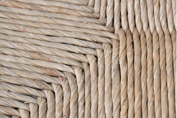 中古　松本民芸家具　ラッシ座面　波打つ背板が特徴の#22型ラダーバックチェア4脚セット　定価(4脚合計)約64万円　(R-085986)