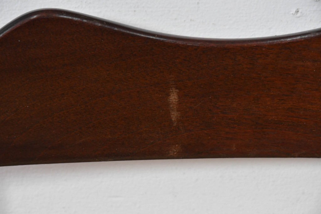 中古　松本民芸家具　ラッシ座面　波打つ背板が特徴の#22型ラダーバックチェア3脚セット　定価(3脚合計)約48万円　(R-085987)