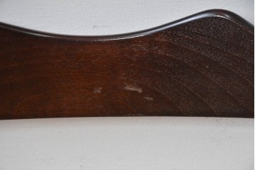 中古　松本民芸家具　ラッシ座面　波打つ背板が特徴の#22型ラダーバックチェア3脚セット　定価(3脚合計)約48万円　(R-085987)