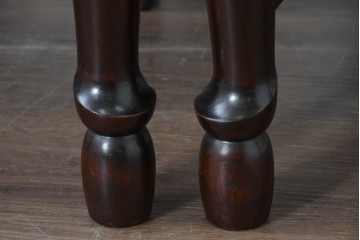 中古　松本民芸家具　ラッシ座面　波打つ背板が特徴の#22型ラダーバックチェア3脚セット　定価(3脚合計)約48万円　(R-085987)