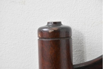 中古　松本民芸家具　ラッシ座面　波打つ背板が特徴の#22型ラダーバックチェア2脚セット　定価(2脚合計)約32万円　(R-085988)