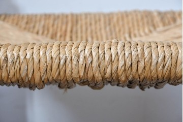 中古　松本民芸家具　ラッシ座面　波打つ背板が特徴の#22型ラダーバックチェア2脚セット　定価(2脚合計)約32万円　(R-085988)