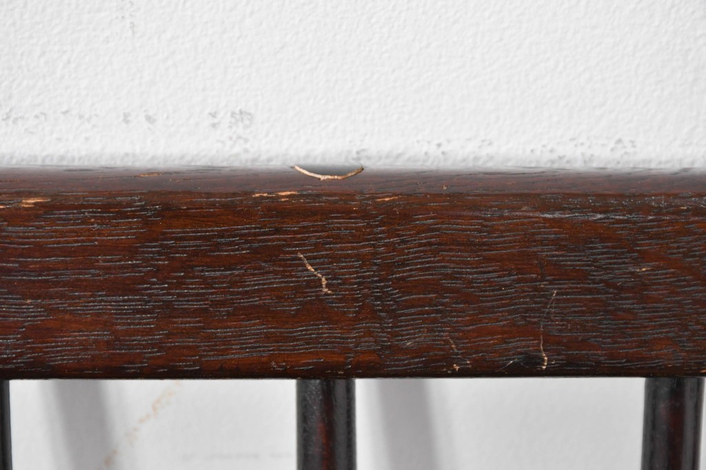 中古　松本民芸家具　細身のスポークが連なる#513型長ウィンザーチェア(III)　定価約39万円　(R-085989)