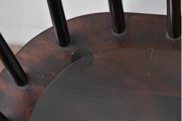 中古　松本民芸家具　細身のスポークが連なる#513型長ウィンザーチェア(III)　定価約39万円　(R-085989)