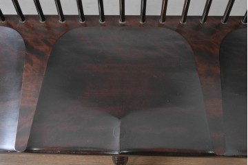 中古　松本民芸家具　細身のスポークが連なる#513型長ウィンザーチェア(III)　定価約39万円　(R-085989)