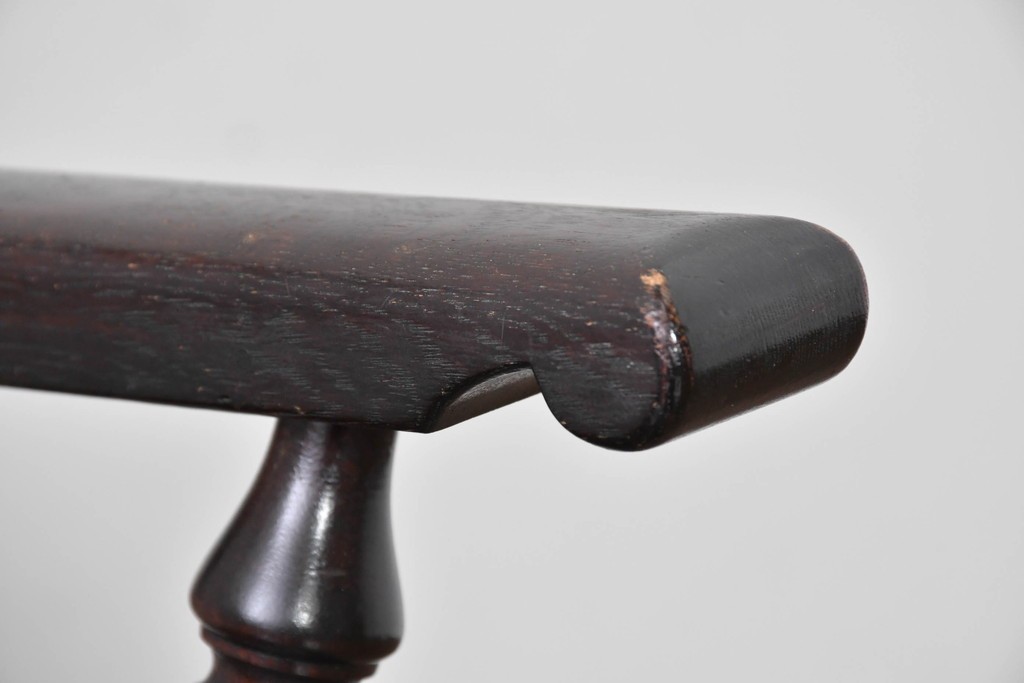 中古　松本民芸家具　細身のスポークが連なる#513型長ウィンザーチェア(III)　定価約39万円　(R-085989)