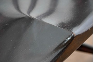 中古　松本民芸家具　細身のスポークが連なる#513型長ウィンザーチェア(III)　定価約39万円　(R-085989)