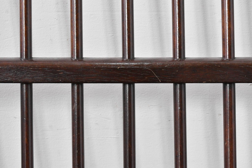 中古　松本民芸家具　細身のスポークが連なる#513型長ウィンザーチェア(III)　定価約39万円　(R-085989)