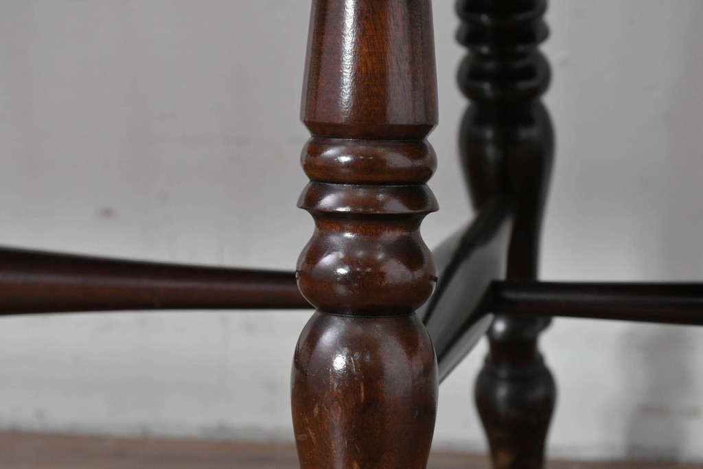 中古　松本民芸家具　細身のスポークが連なる#513型長ウィンザーチェア(III)　定価約39万円　(R-085989)