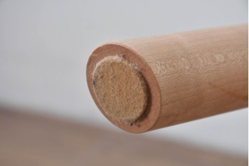 中古　木工房 大地　葉のような座面デザインのリーブベンチ　(R-085990)