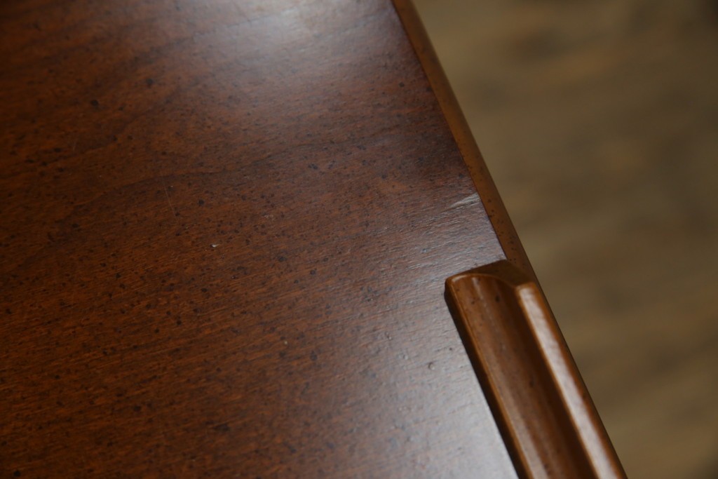 中古　美品　希少な廃番品　LYNN・HOLLYN(リン・ホーリン)　細かな装飾と曲線脚が上品な縦型チェスト　(R-085992)