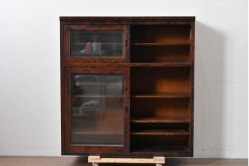 《台輪取り付け加工費込み》　中古　北海道民芸家具　HM161K　重厚な木目と温もり溢れる風合いが魅力のキャビネット　(R-085993)