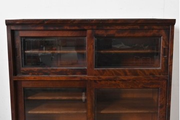 《台輪取り付け加工費込み》　中古　北海道民芸家具　HM161K　重厚な木目と温もり溢れる風合いが魅力のキャビネット　(R-085993)