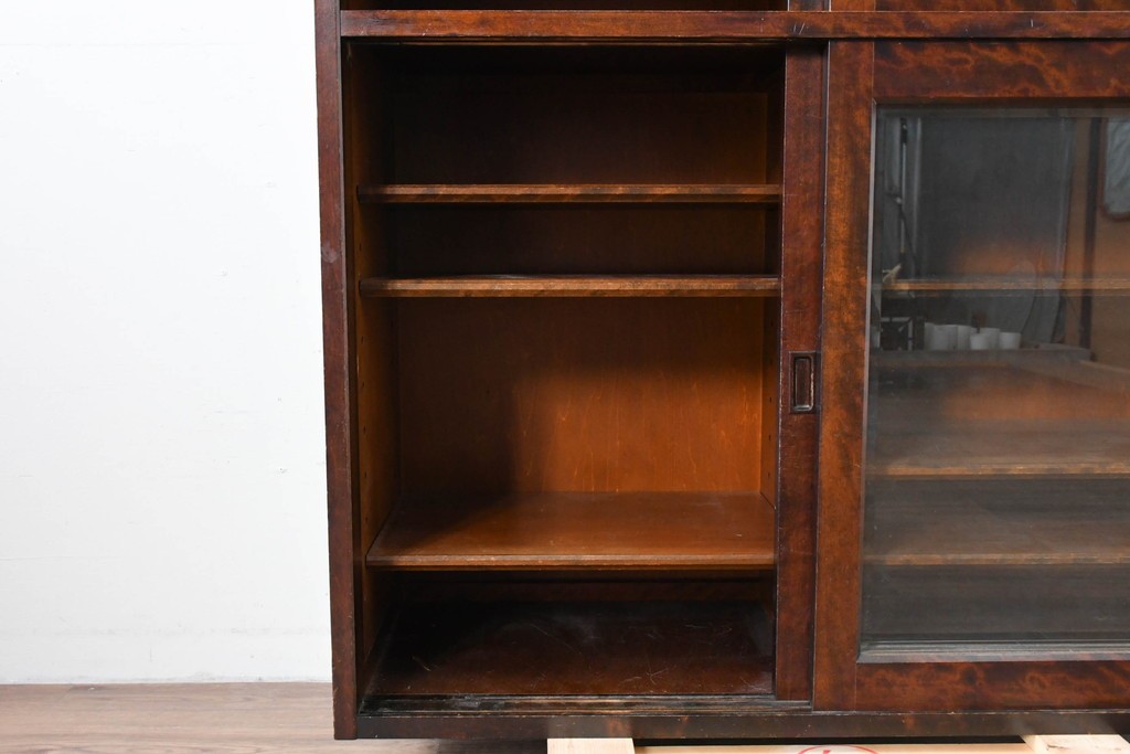 《台輪取り付け加工費込み》　中古　北海道民芸家具　HM161K　重厚な木目と温もり溢れる風合いが魅力のキャビネット　(R-085993)