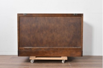 《天板取り付け加工費込み》　中古　北海道民芸家具　HM161K　重厚な木目と温もり溢れる風合いが魅力のサイドボード　(R-085994)
