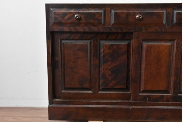 《天板取り付け加工費込み》　中古　北海道民芸家具　HM161K　重厚な木目と温もり溢れる風合いが魅力のサイドボード　(R-085994)