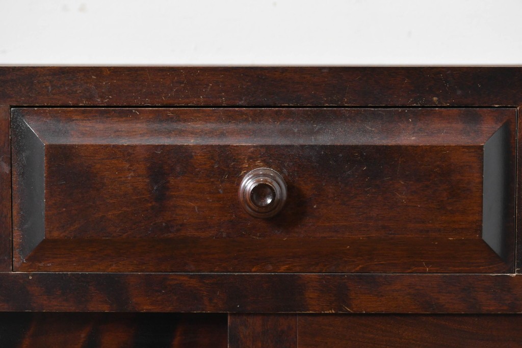 《天板取り付け加工費込み》　中古　北海道民芸家具　HM161K　重厚な木目と温もり溢れる風合いが魅力のサイドボード　(R-085994)