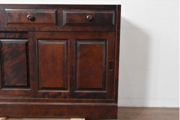 《天板取り付け加工費込み》　中古　北海道民芸家具　HM161K　重厚な木目と温もり溢れる風合いが魅力のサイドボード　(R-085994)