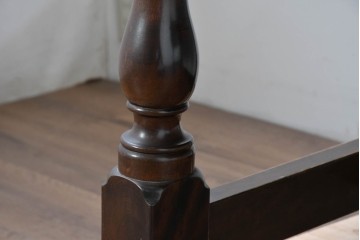 中古　松本民芸家具　クラシカルな挽き物脚のLT型食卓　定価約61万6千円　(R-085999)