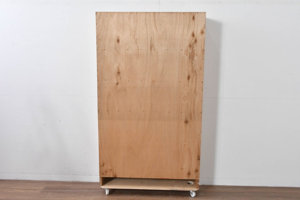 和製ヴィンテージ　ナチュラルテイストのお部屋にも取り入れやすい古い木のシンプルな本棚　(R-086002)