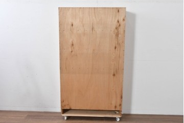 和製ヴィンテージ　ナチュラルテイストのお部屋にも取り入れやすい古い木のシンプルな本棚　(R-086002)