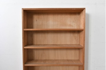 和製ヴィンテージ　ナチュラルテイストのお部屋にも取り入れやすい古い木のシンプルな本棚　(R-086002)