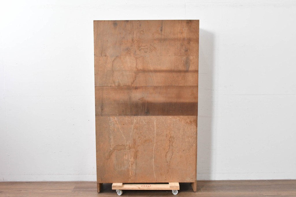 和製ヴィンテージ　ナチュラルテイストのお部屋にも取り入れやすい古い木のシンプルな本棚　(R-086004)