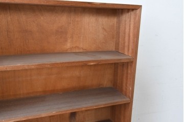 和製ヴィンテージ　ナチュラルテイストのお部屋にも取り入れやすい古い木のシンプルな本棚　(R-086004)