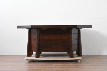 中古　美品　星野民芸(星野民藝)　桜材　重厚なつくりが際立つ八角炉　(R-086005)