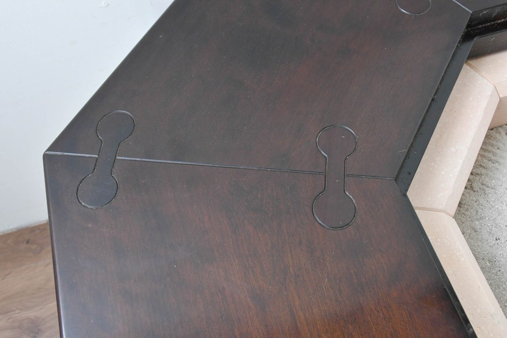 中古　美品　星野民芸(星野民藝)　桜材　重厚なつくりが際立つ八角炉　(R-086005)