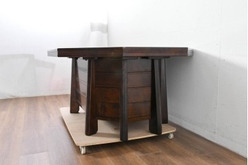 中古　美品　星野民芸(星野民藝)　桜材　重厚なつくりが際立つ八角炉　(R-086005)