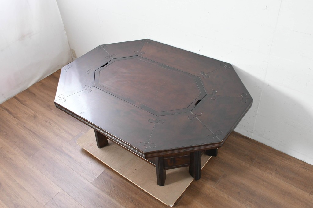 中古　美品　星野民芸(星野民藝)　桜材　重厚なつくりが際立つ八角炉　(R-086005)