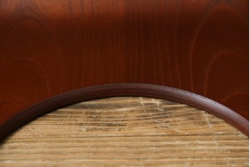 中古　美品　天童木工(Tendo)　欅材　継ぎ目のない一体感ある美しいラインが魅力の座椅子4脚セット　定価(4脚合計)約10万円　(R-086011)