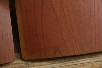 中古　美品　天童木工(Tendo)　欅材　継ぎ目のない一体感ある美しいラインが魅力の座椅子4脚セット　定価(4脚合計)約10万円　(R-086011)