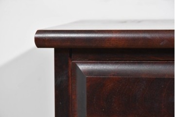 中古　北海道民芸家具　ドレッサーリメイク　引き出しと扉収納で整理しやすい片袖机　(R-086012)