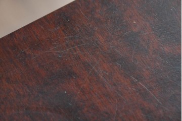 中古　北海道民芸家具　ドレッサーリメイク　引き出しと扉収納で整理しやすい片袖机　(R-086012)