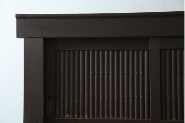 和製アンティーク　明治大正期　丸桟戸が上品な昇り引き出し付きの近江水屋箪笥　(R-086015)