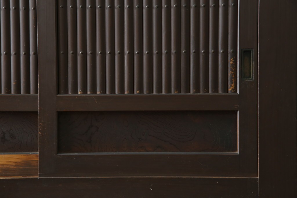 和製アンティーク　明治大正期　丸桟戸が上品な昇り引き出し付きの近江水屋箪笥　(R-086015)