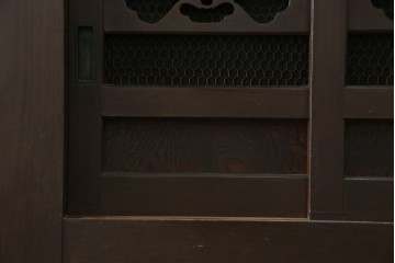 和製アンティーク　明治大正期　丸桟戸が上品な昇り引き出し付きの近江水屋箪笥　(R-086015)