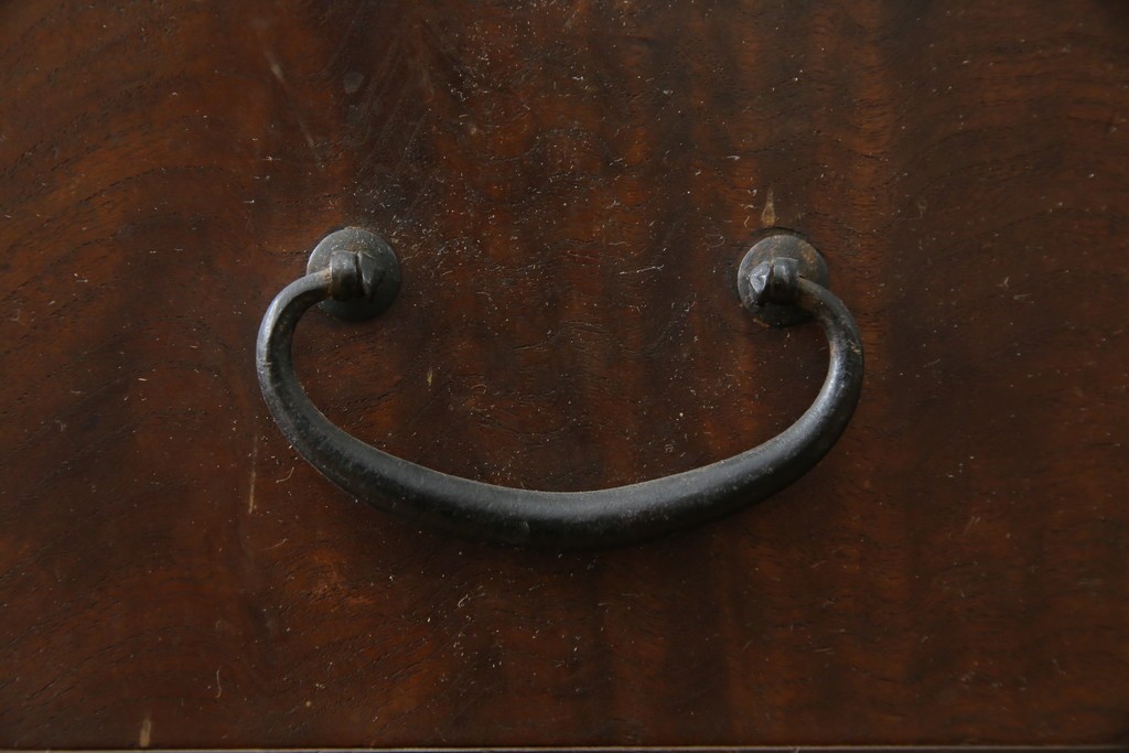 和製アンティーク　明治大正期　丸桟戸が上品な昇り引き出し付きの近江水屋箪笥　(R-086015)