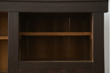 和製アンティーク　明治大正期　引き出し8杯付き　上品な丸桟戸の近江水屋箪笥サイドボード　(R-086016)