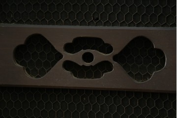 和製アンティーク　明治大正期　引き出し8杯付き　上品な丸桟戸の近江水屋箪笥サイドボード　(R-086016)