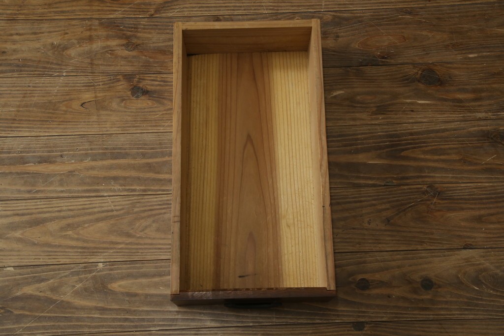 和製アンティーク　明治大正期　昇り引き出し5杯付き　上品な丸桟戸の近江水屋箪笥サイドボード　(R-086017)