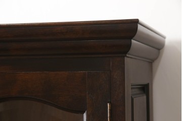 中古　松本民芸家具　特注品!　品のあるボールフットがアクセントの食器棚　(R-086018)