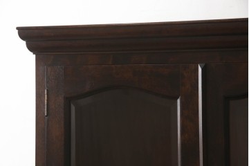 中古　松本民芸家具　特注品!　品のあるボールフットがアクセントの食器棚　(R-086018)