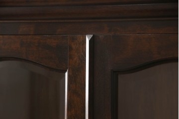 中古　松本民芸家具　特注品!　品のあるボールフットがアクセントの食器棚　(R-086018)