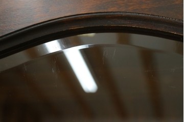 中古　松本民芸家具　特注品!　品のあるボールフットがアクセントの食器棚　(R-086018)